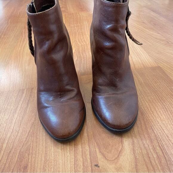 All Saints Western Paget Ankle Booties in Brown Leather Woman’s Size 37 or 6.5/7 - Picture 4 of 11